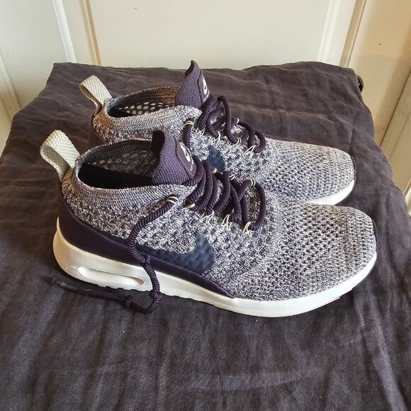 NIKE Air Max Thea Ultra Fly Knit Purple Embroidered Nike on back Size 7 - Picture 9 of 10